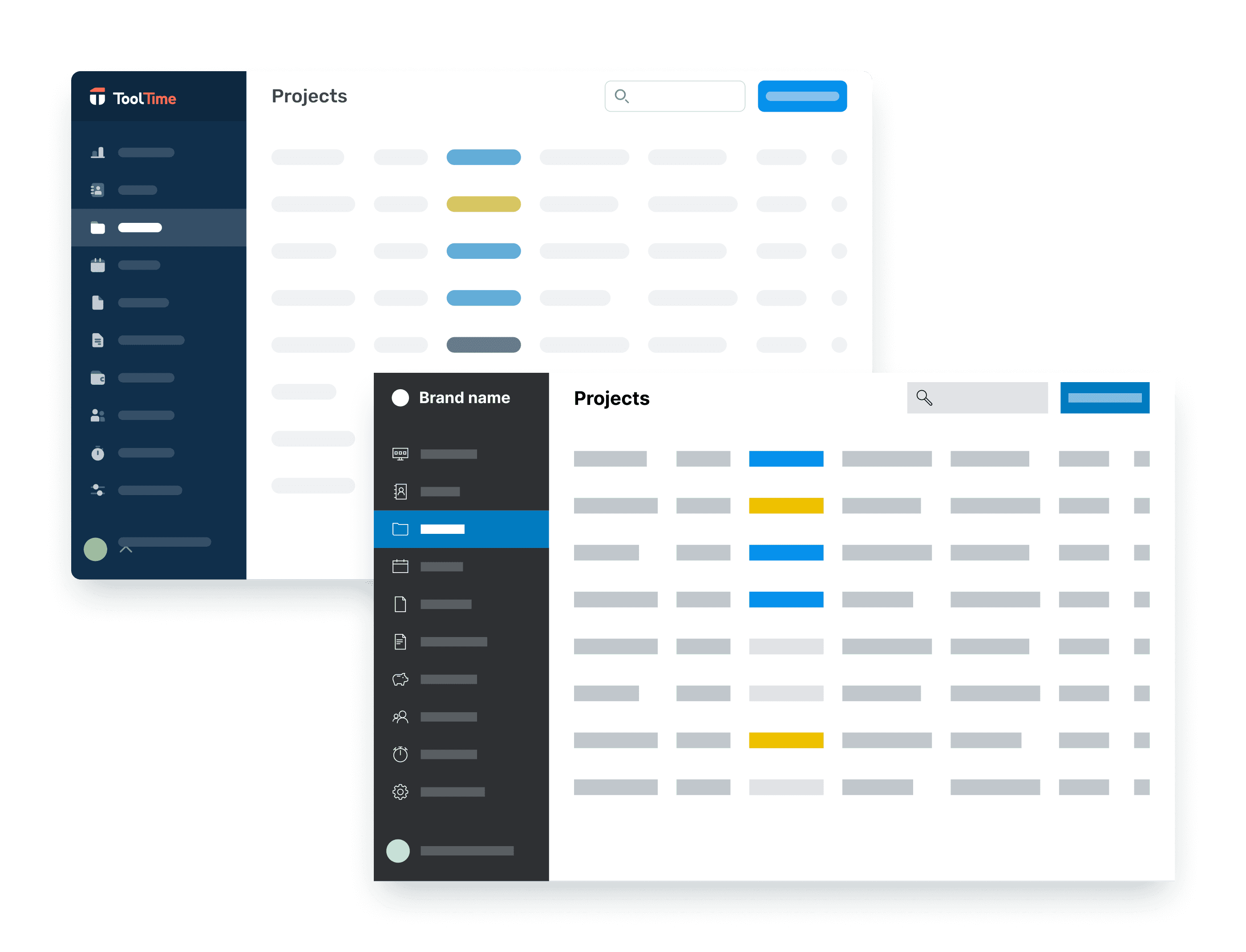 Example of tokens applied to components in the codebase