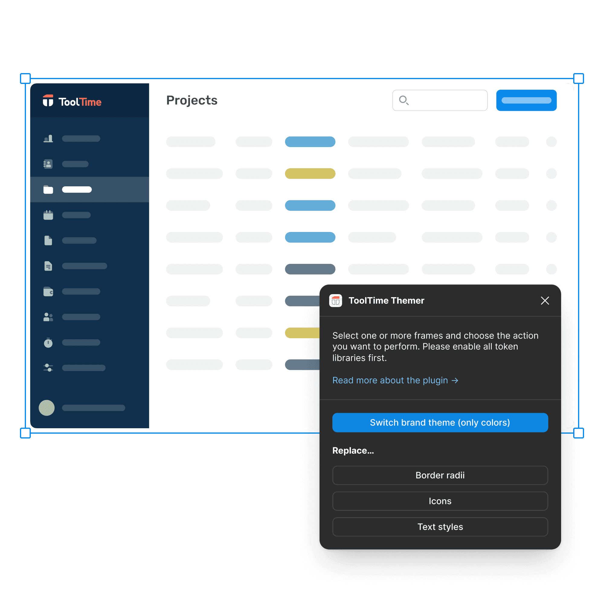 Figma plugin for theming screens with tokens